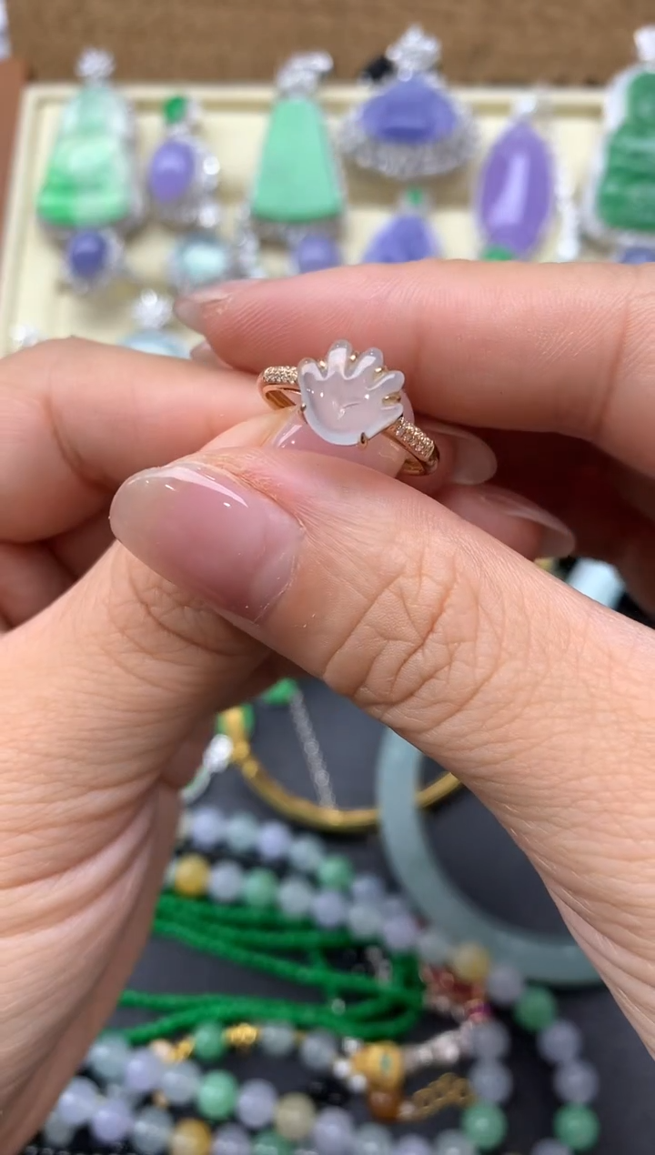 【闪购商品】翡翠戒指18K金镶嵌255-中国好珍宝