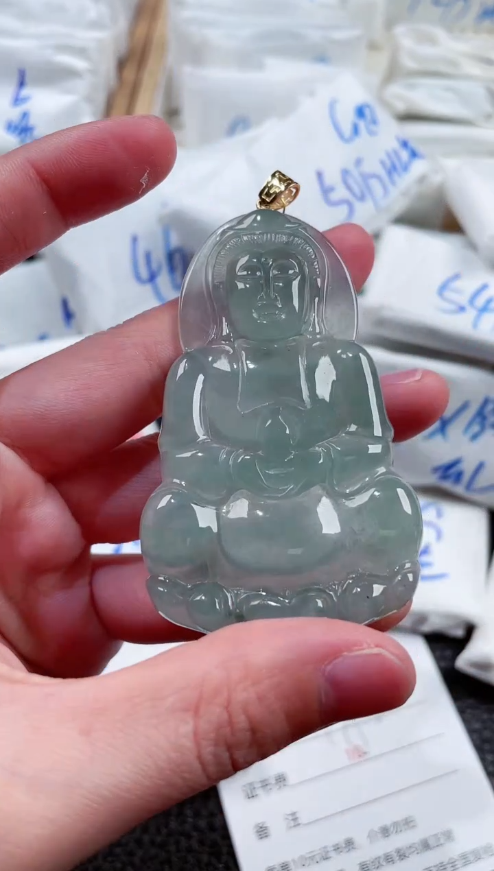 【闪购商品】翡翠颈饰18K金镶嵌00000986