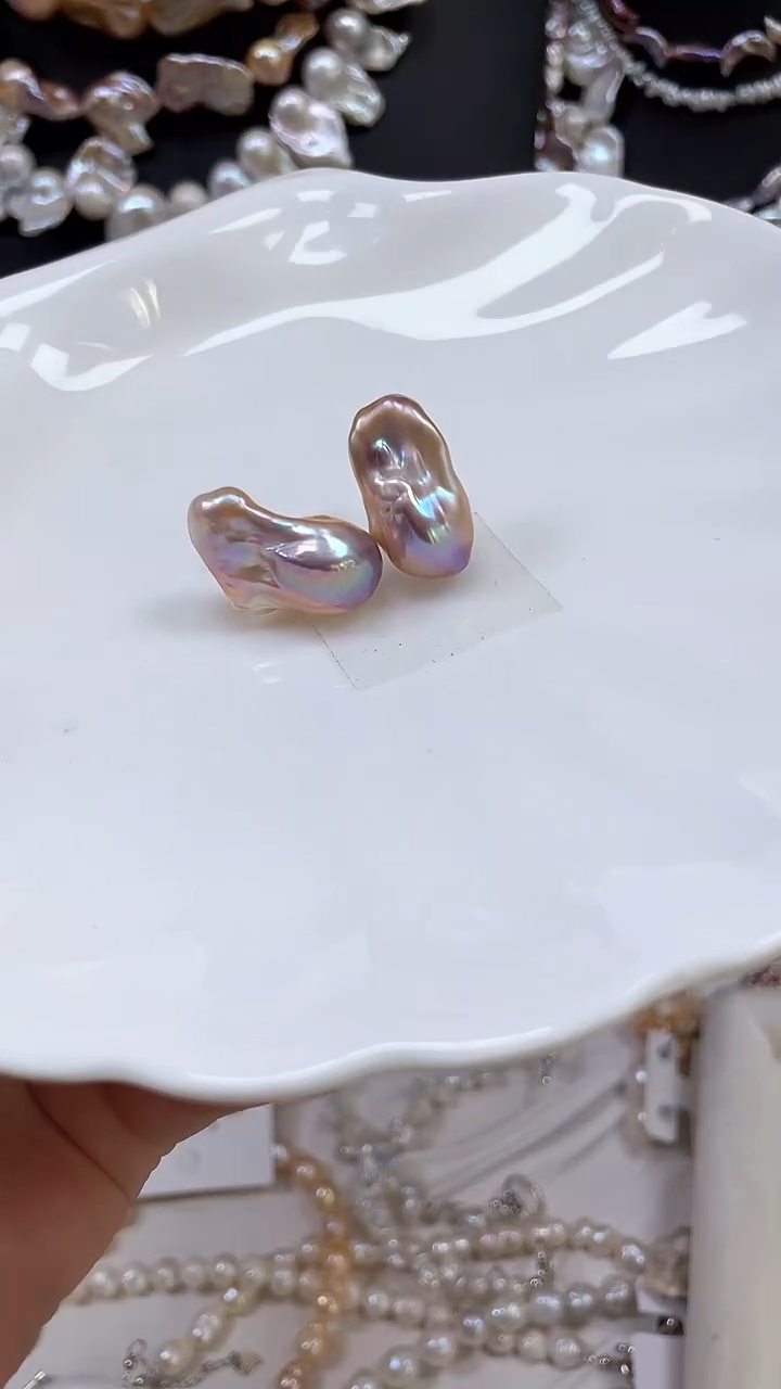 未镶嵌耳饰淡水珍珠【纯恬饰品】