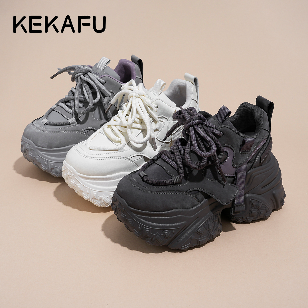 KEKAFU/珂卡芙【厚底增高9公分】2025年新款增高显脚小时尚老爹鞋
