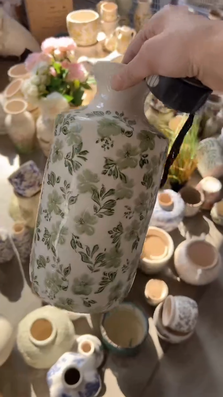 【闪购商品】陶瓷花盆高27.5cm内口5.5cm