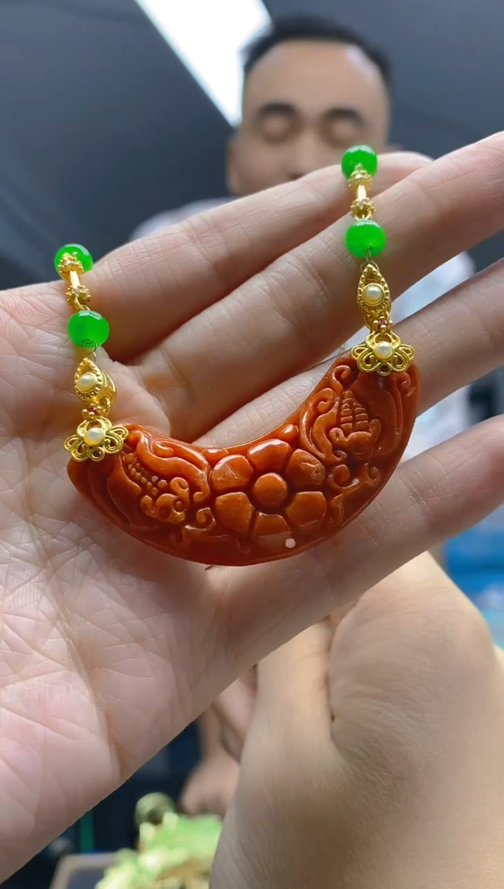 【闪购商品】翡翠耳饰合金221翡翠锁骨链