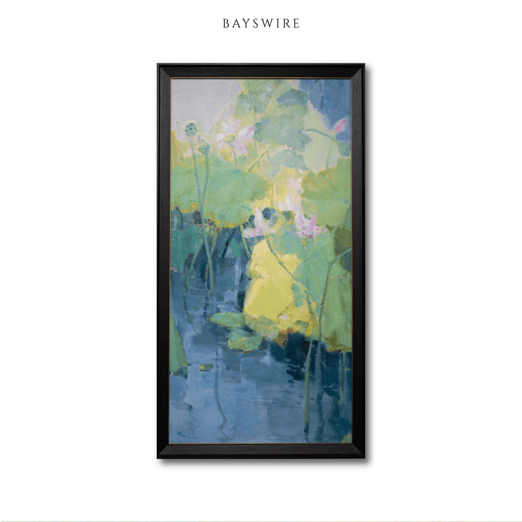 湾屿原创手绘品质油画《姝莲》