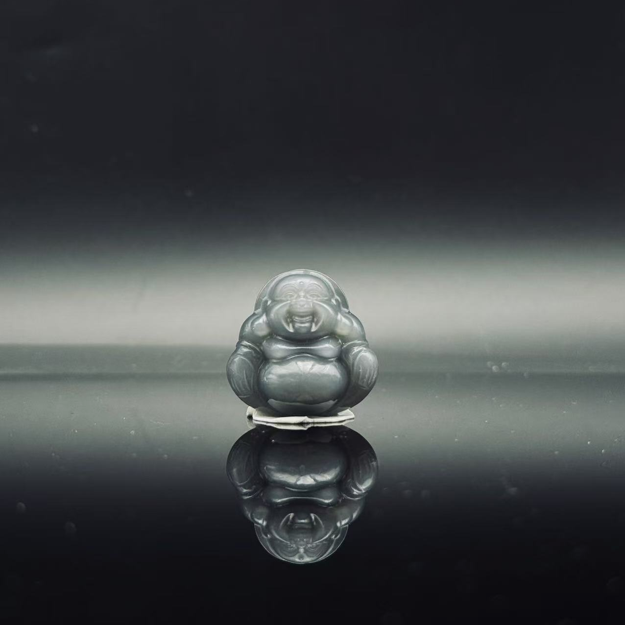  和田玉烟紫佛公吊坠 1213