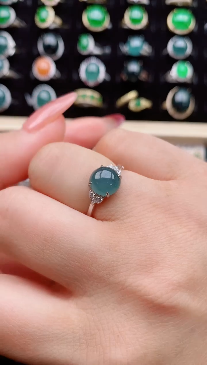 【闪购商品】翡翠戒指银S925镶嵌5080550