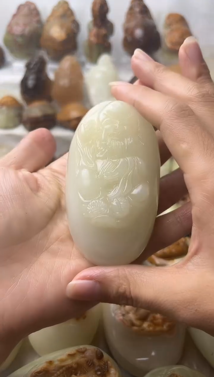 石材方解石手把摆件不退换寿星