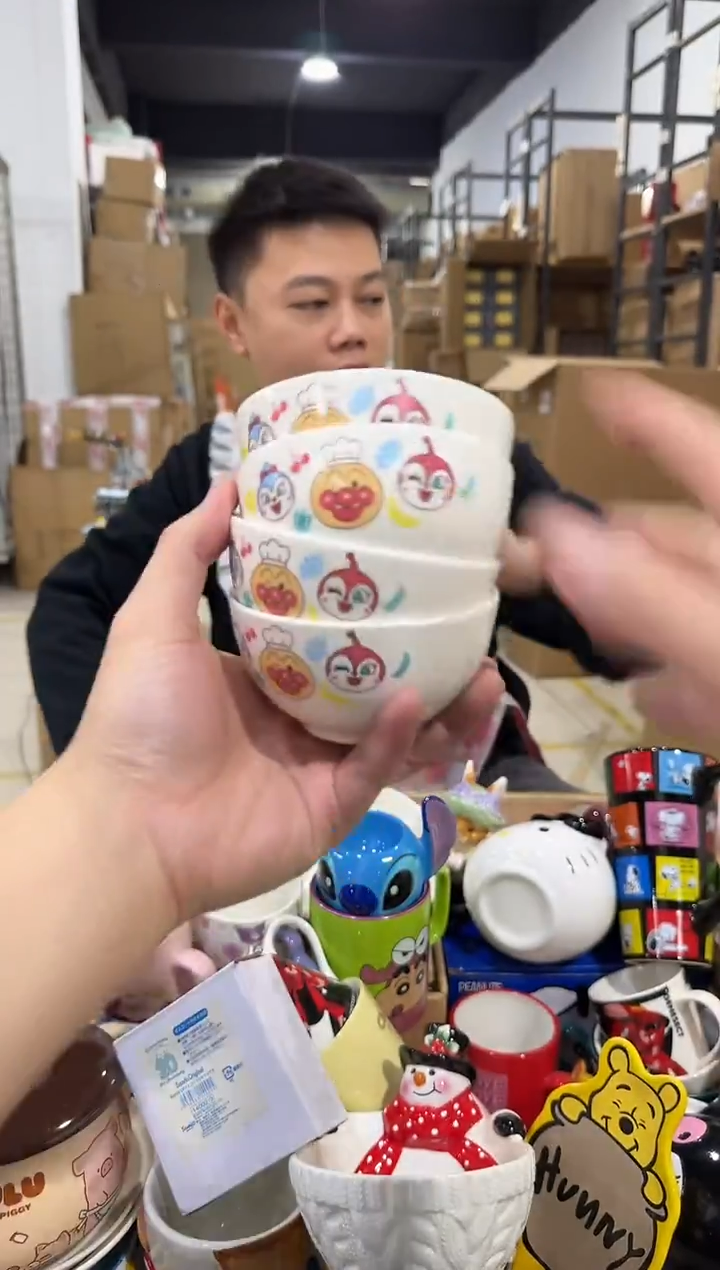 瓷片面包超人小碗4件套