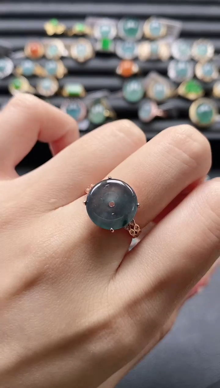 【闪购商品】翡翠戒指银S925镶嵌1111