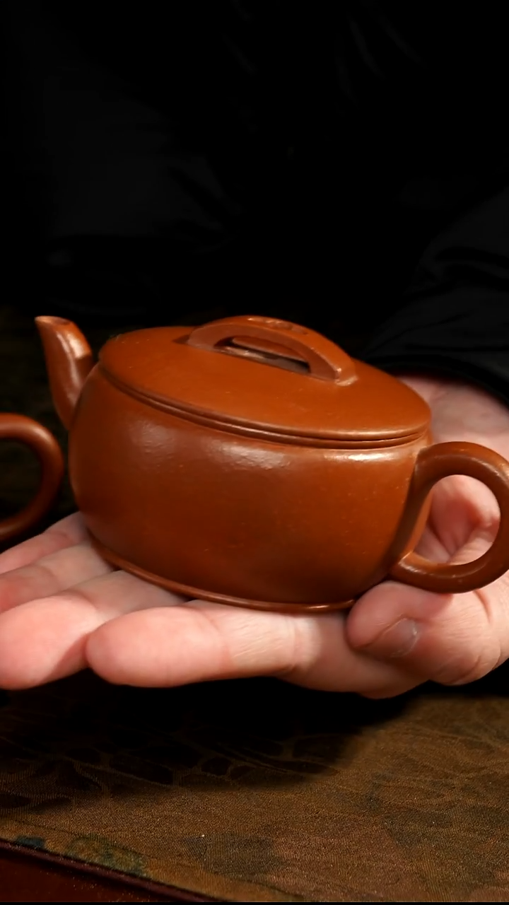 茶壶紫砂粗砂朱泥汉瓦壶