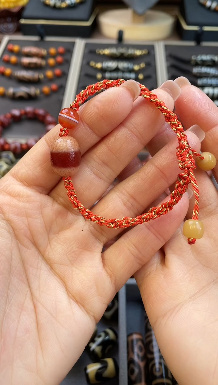 未镶嵌手链玛瑙/玉髓美泓精品高油红肉一线药师手链