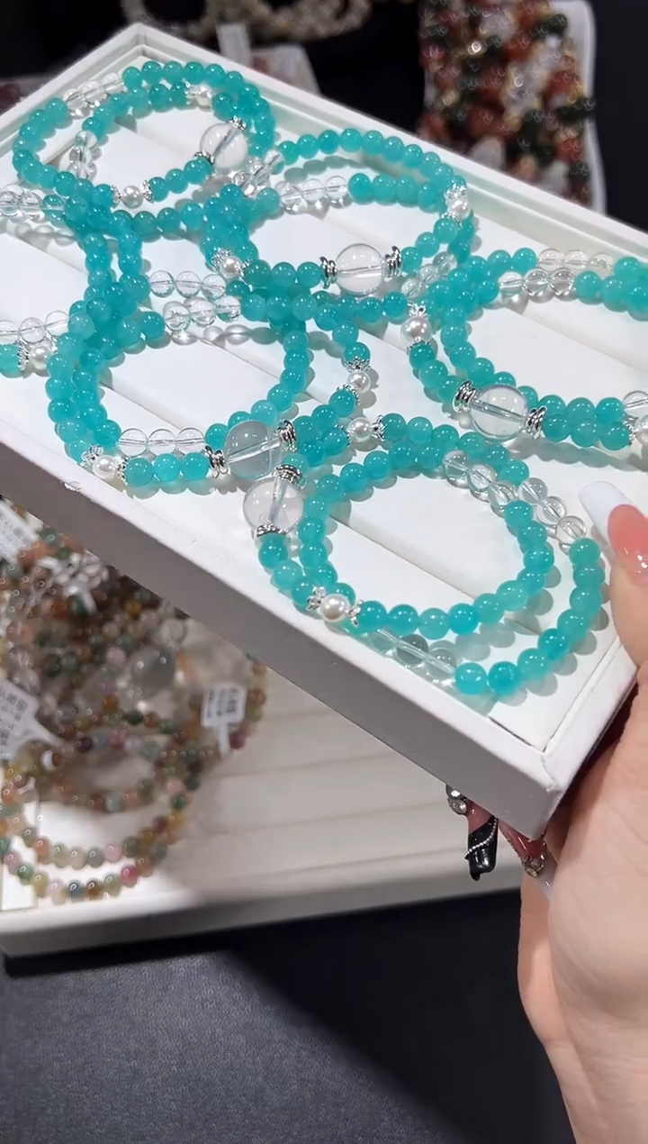 未镶嵌手链天河石30m多样性发其一【1条】默认微瑕