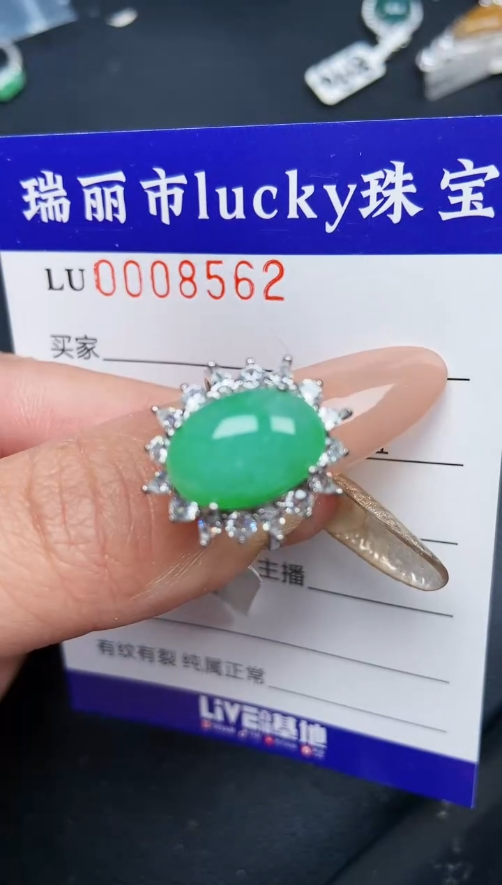 【闪购商品】翡翠颈饰银S925镶嵌8562