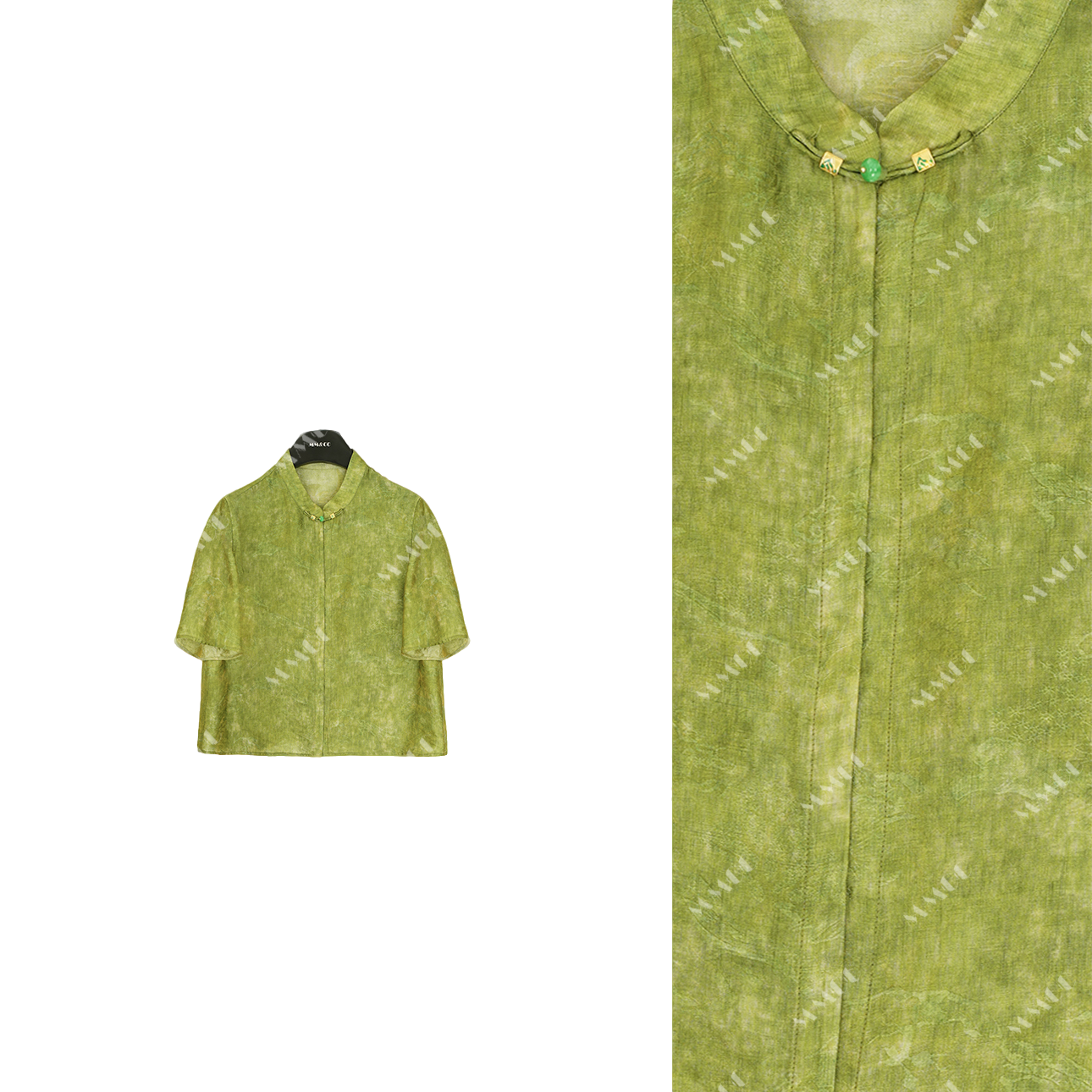 【舒然】新中式国风2025夏季双面穿对襟上衣MCGSY1219