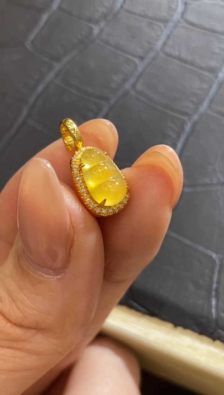 【闪购商品】翡翠颈饰18K金镶嵌收到货48小时鉴赏期（超时不退不换）