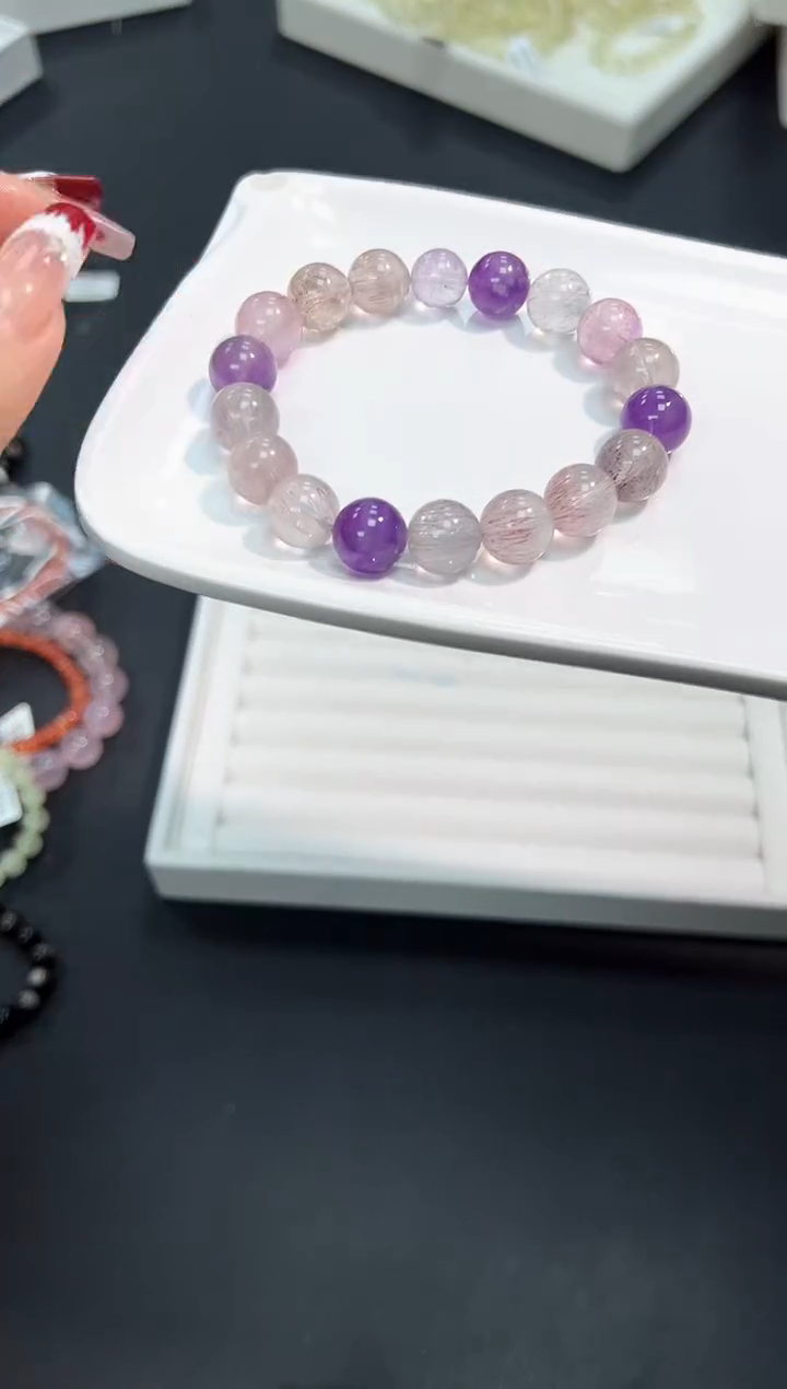 【闪购商品】水晶手串未镶嵌45f多样性发其一/1条默认微瑕