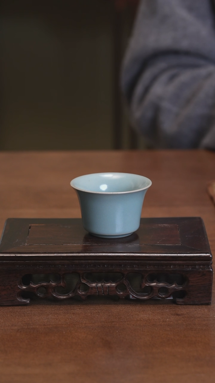 【闪购商品】Y宝丰宋官窑原产地汝瓷马蹄杯（微瑕）