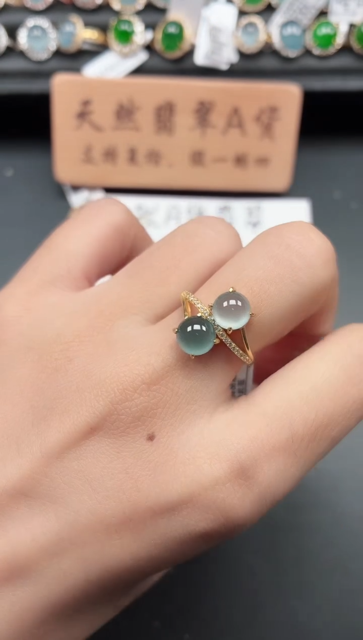 银S925镶嵌戒指翡翠1111