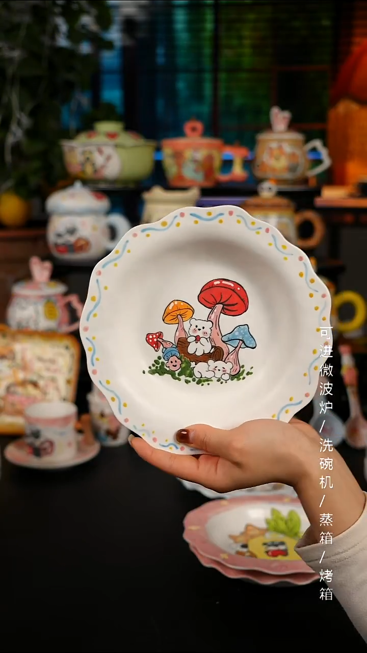 陶瓷便携款景德镇高温釉下彩纯手绘创意瓷