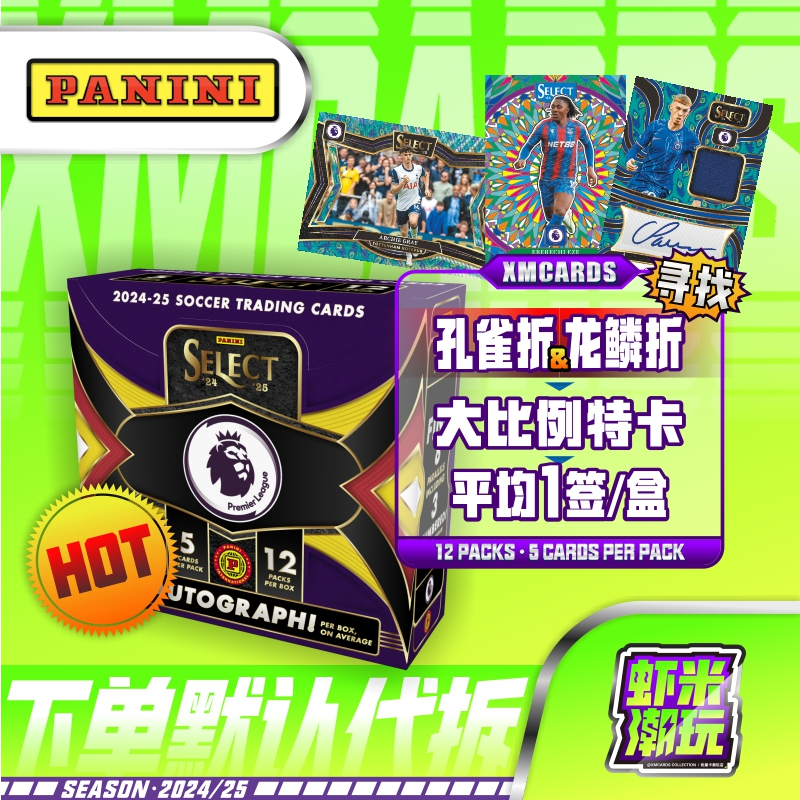 24/25 帕尼尼 英超select 足球球星卡 收藏卡 国际版 签字 低编