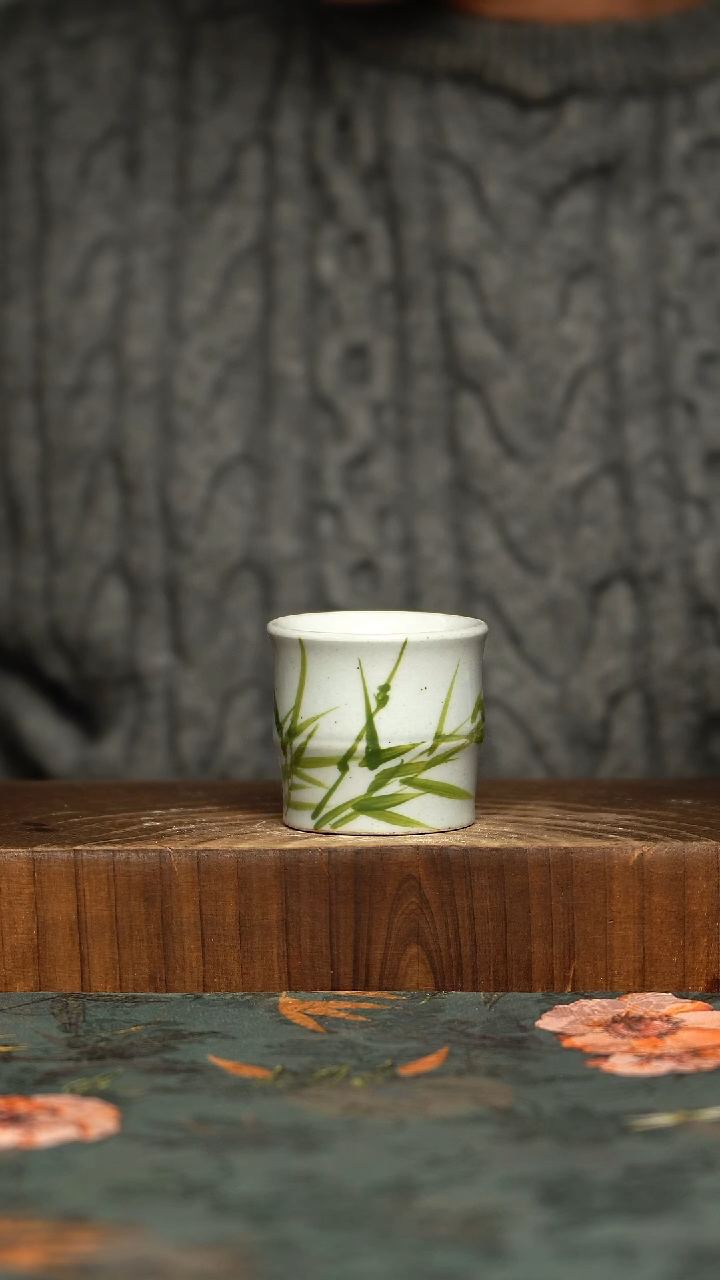 杯釉下彩手工手绘同款陶器