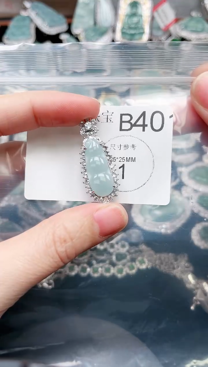 【闪购商品】翡翠颈饰未镶嵌赠皮绳401