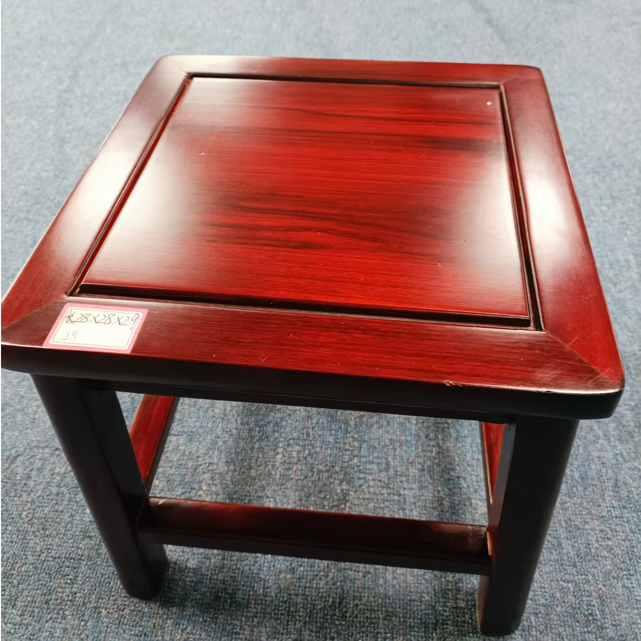 （福利品）酸枝木实木家用小方凳（长宽高28*28*28）