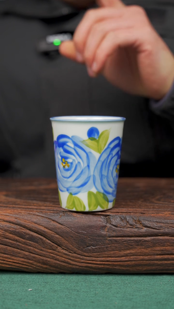 【闪购商品】瓷片3景德镇杯釉下手工手绘瓷器