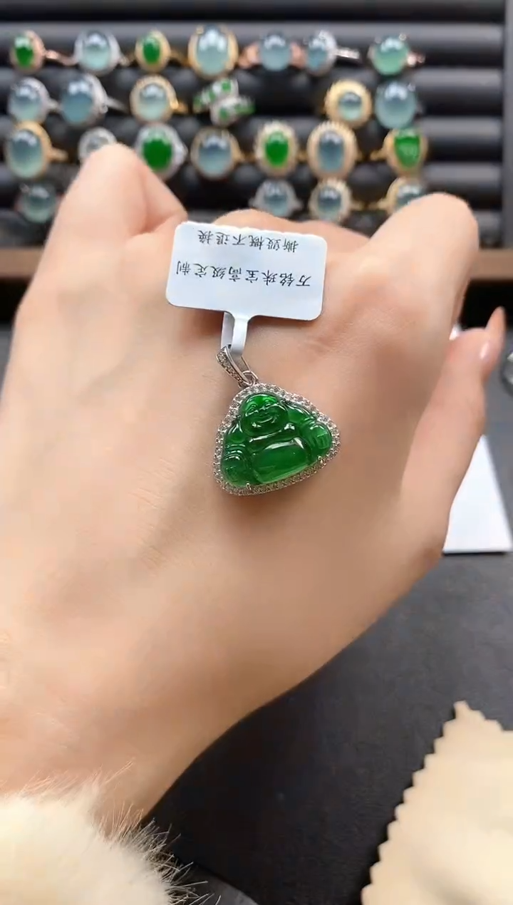 银S925镶嵌戒指翡翠651151