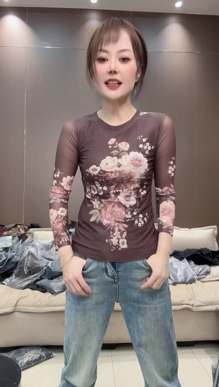 定位花小衫S码大漂亮