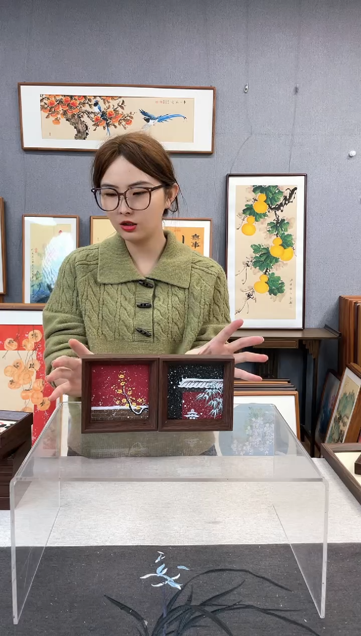 【闪购商品】国画5寸-小摆台作品-两个