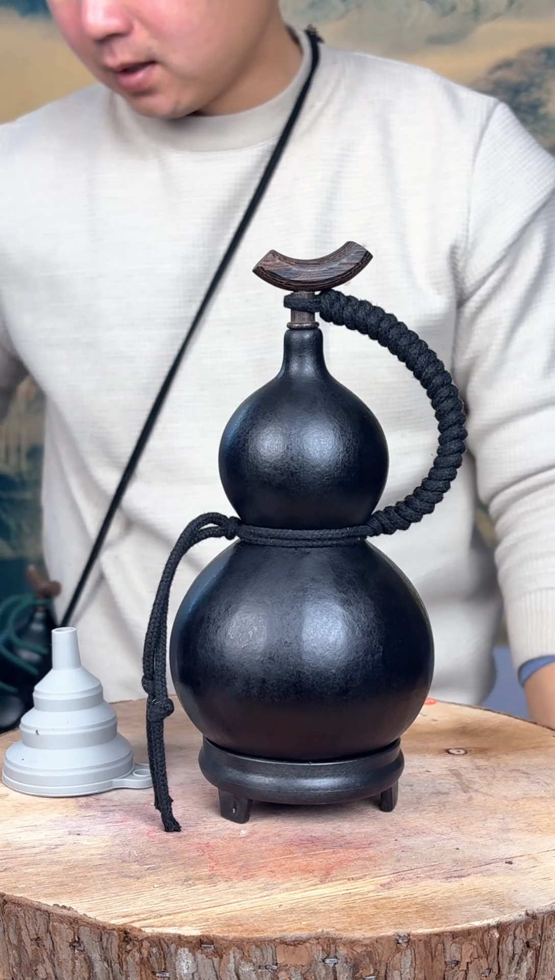 二***饭天然大漆工艺酒葫芦网兜 一物一拍 多次退单拉黑