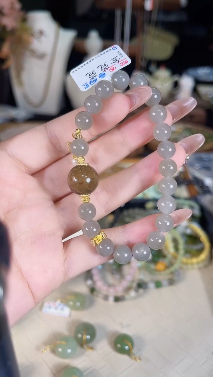 手链银S925镶嵌和田玉多样性发货其一
