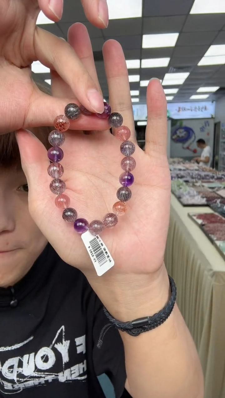 未镶嵌手链水晶08-SSS黑加仑超七9M