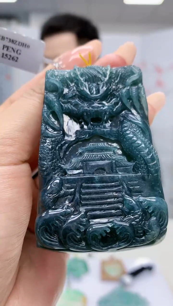 【闪购商品】定制翡翠未镶嵌5153MM-毛货挂件36