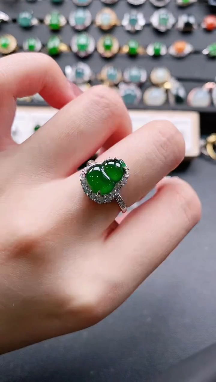 【闪购商品】翡翠戒指银S925镶嵌11111111