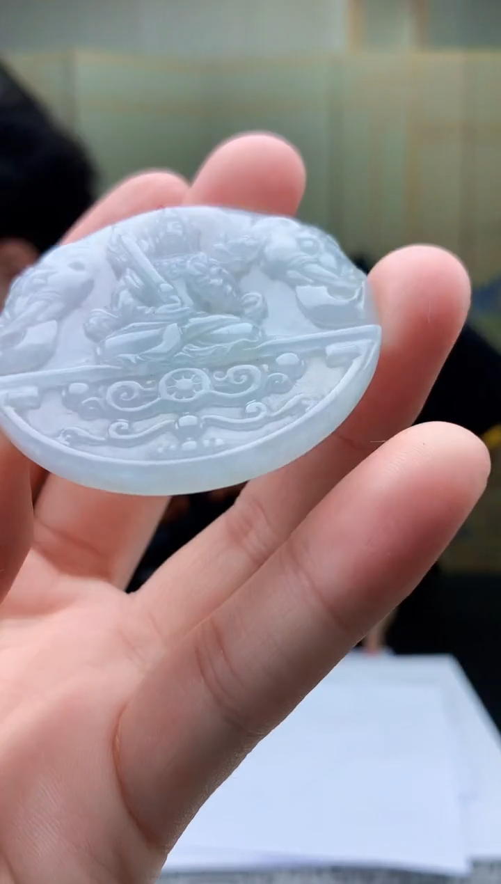 【闪购商品】定制翡翠未镶嵌4688bb-毛货挂件141