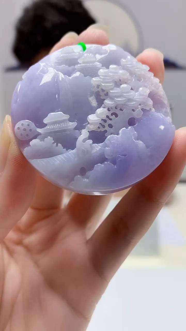 【闪购商品】定制翡翠未镶嵌4688zm-毛货挂件158山水