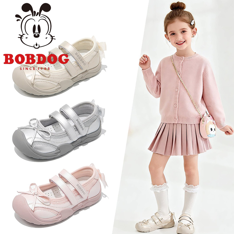 Bobdog/巴布豆巴布豆2026公主鞋子女童软底透气运动韩系夏季凉鞋