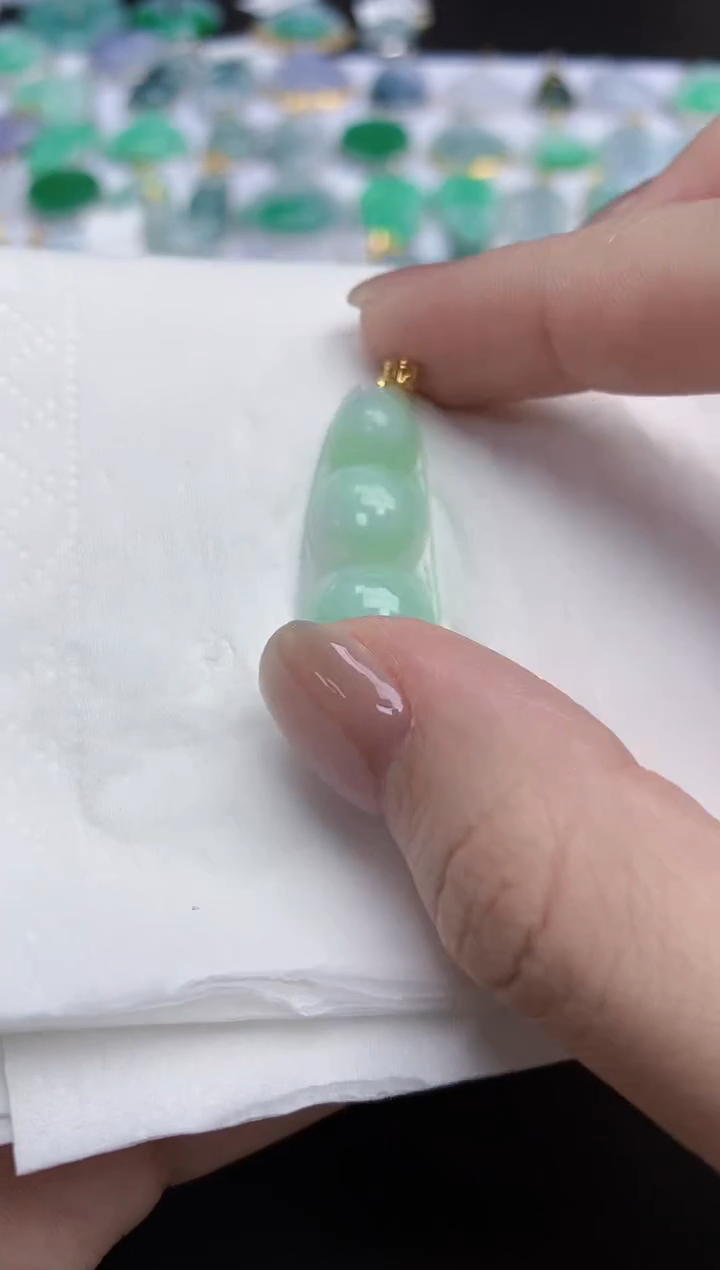 【闪购商品】翡翠颈饰18K金镶嵌天然缅甸翡翠A货