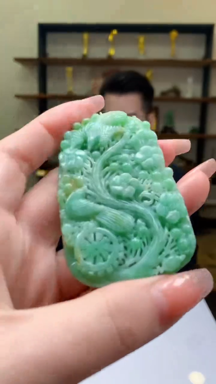 【闪购商品】定制翡翠未镶嵌1049ry-毛货挂件42