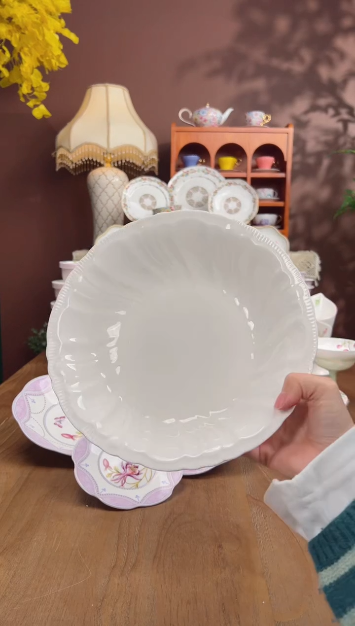 【闪购商品】瓦当9寸大汤盆(白瓷)