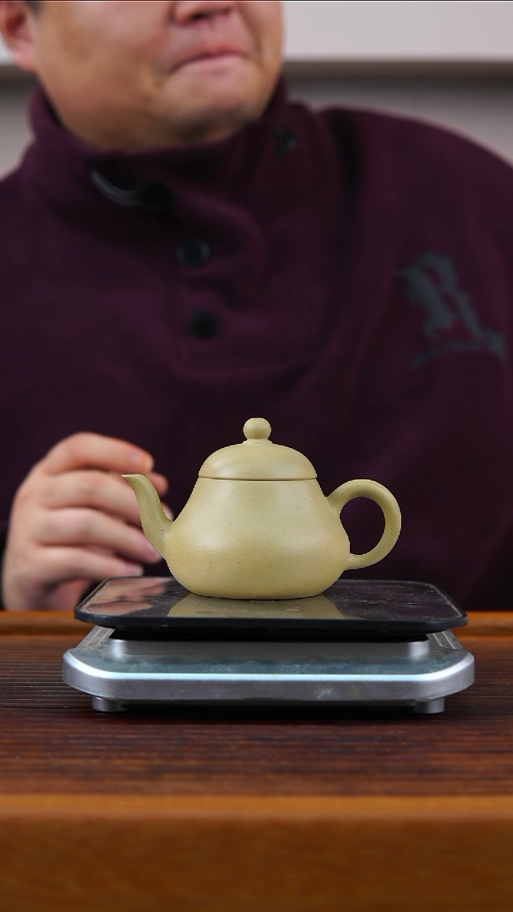茶壶紫砂白泥梨形壶130CC