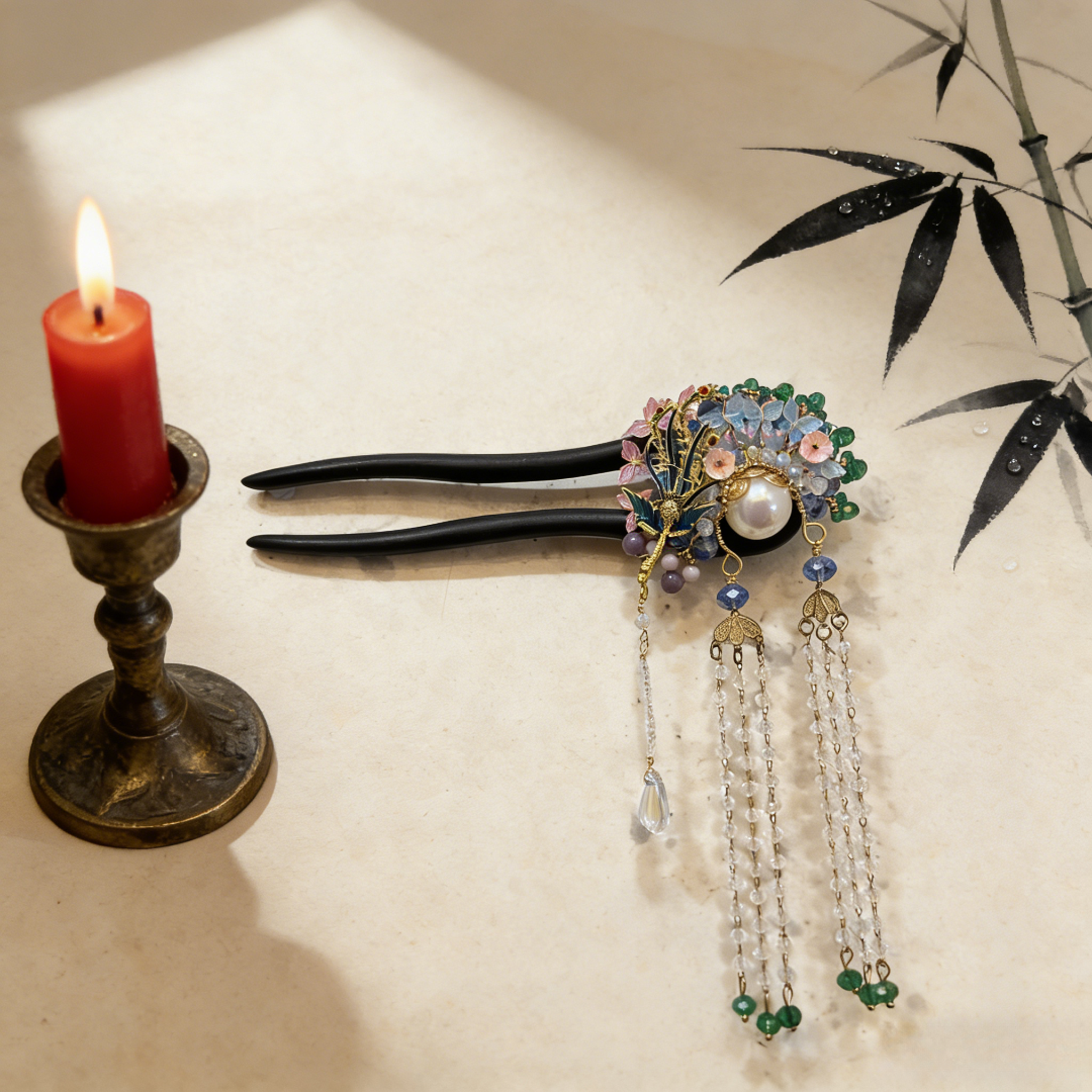 【刀马旦B】木质量国风重工款发钗发簪古风盘发簪旗袍马面裙头A888