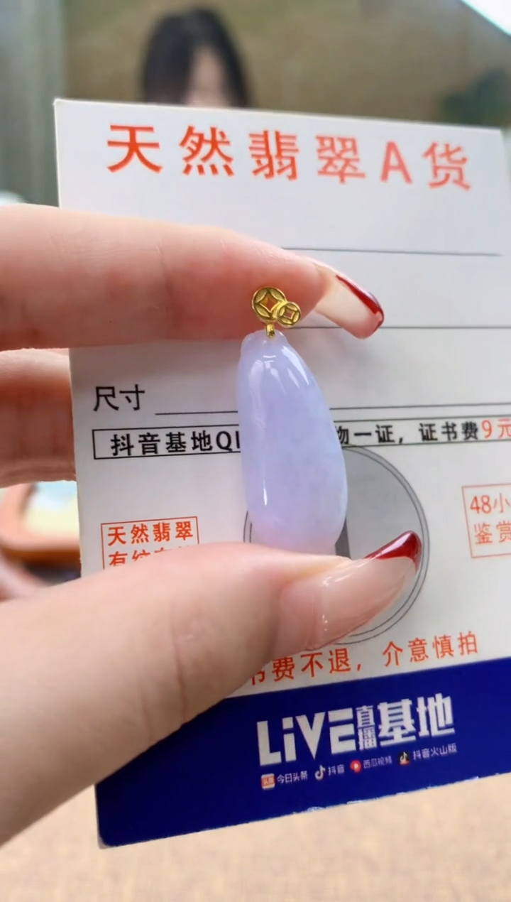 颈饰未镶嵌翡翠天然A货翡翠挂件