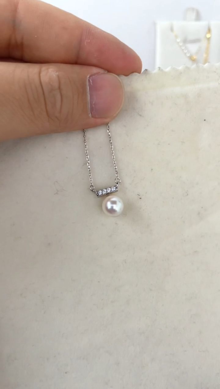 【闪购商品】海水珍珠颈饰银S925镶嵌吊坠