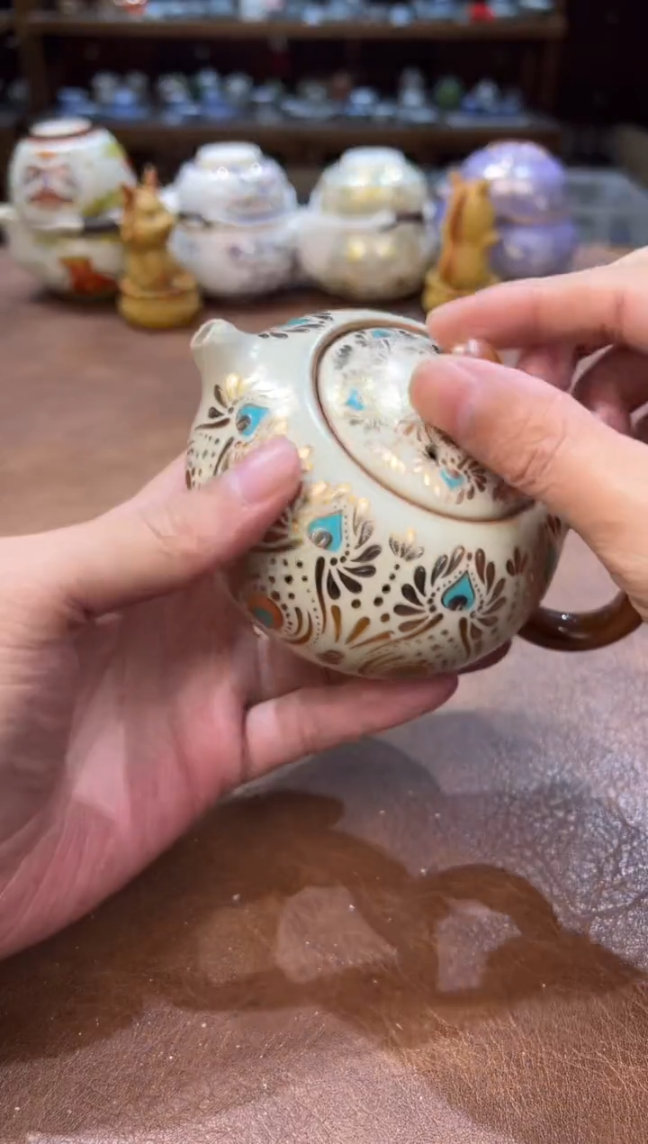 真的很便宜超好看会开片的旅行茶具