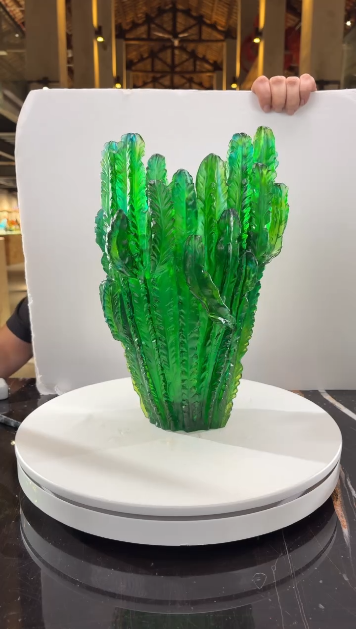 摆件0601177-1祖母绿仙人掌花瓶