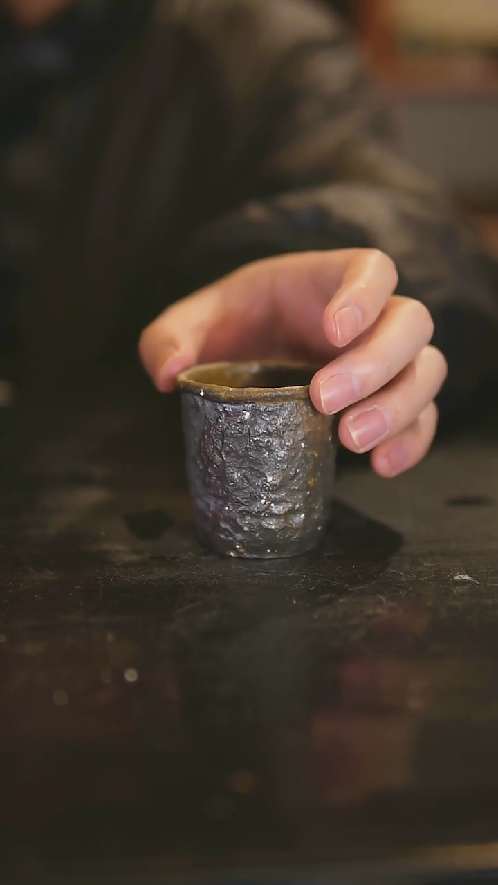 【闪购商品】景德镇柴烧裸烧陶瓷茶杯0377