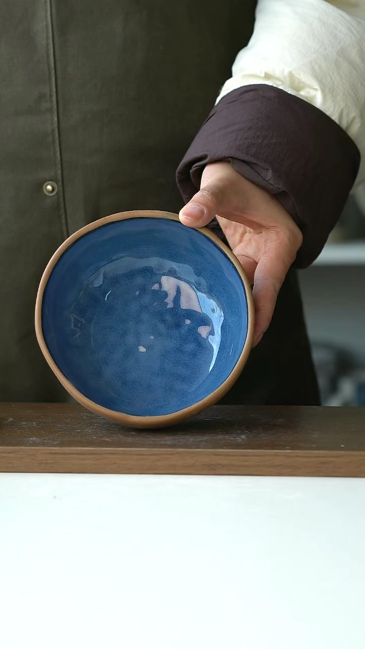 【闪购商品】陶瓷海洋蓝米饭碗14.5cm@4-2@