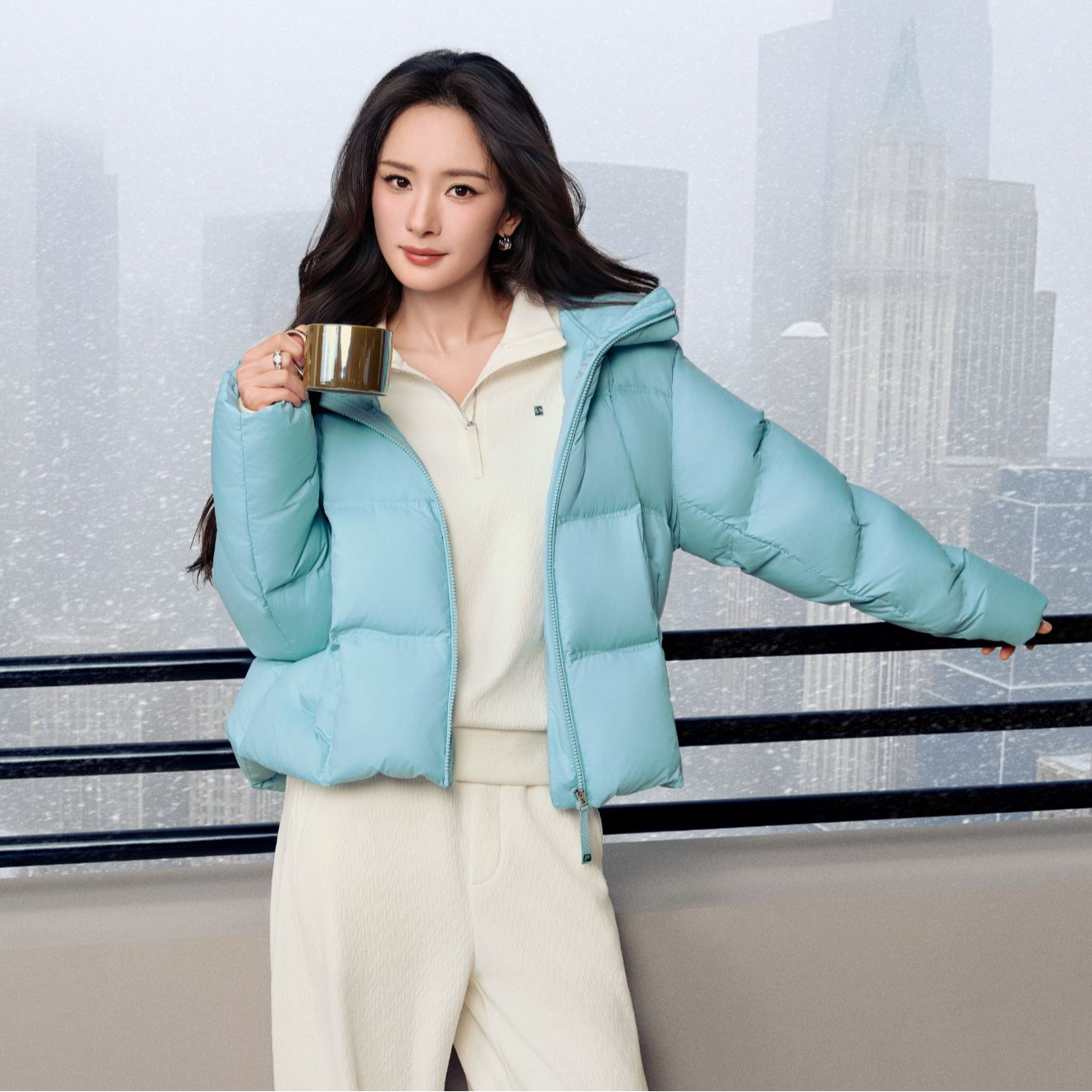 Fila/斐乐杨幂同款【90%鹅绒】冬季新款户外运动羽绒服F11W543916F